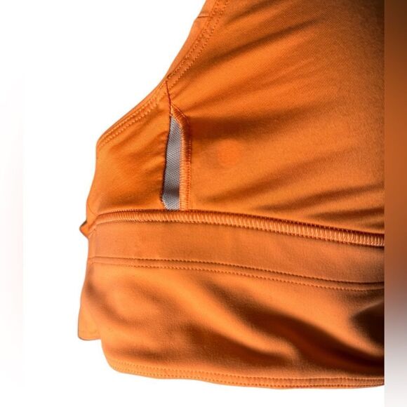 Lululemon Bright Orange Wunder Train Medium Support Longline Sports Bra Size 8 - Picture 7 of 8